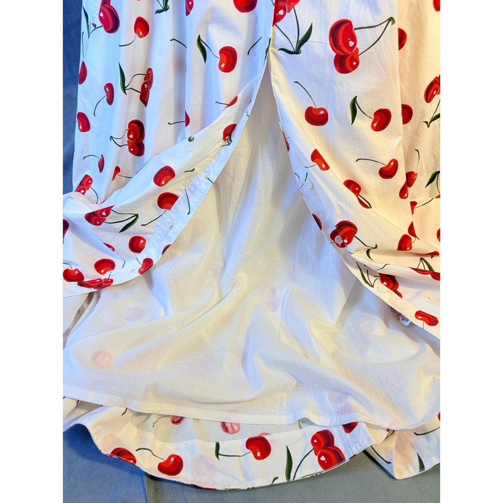 Essentiel Antwerp Spring Hingy Sequin Embellished Cherries Button Maxi Dress 12 - Picture 10 of 16
